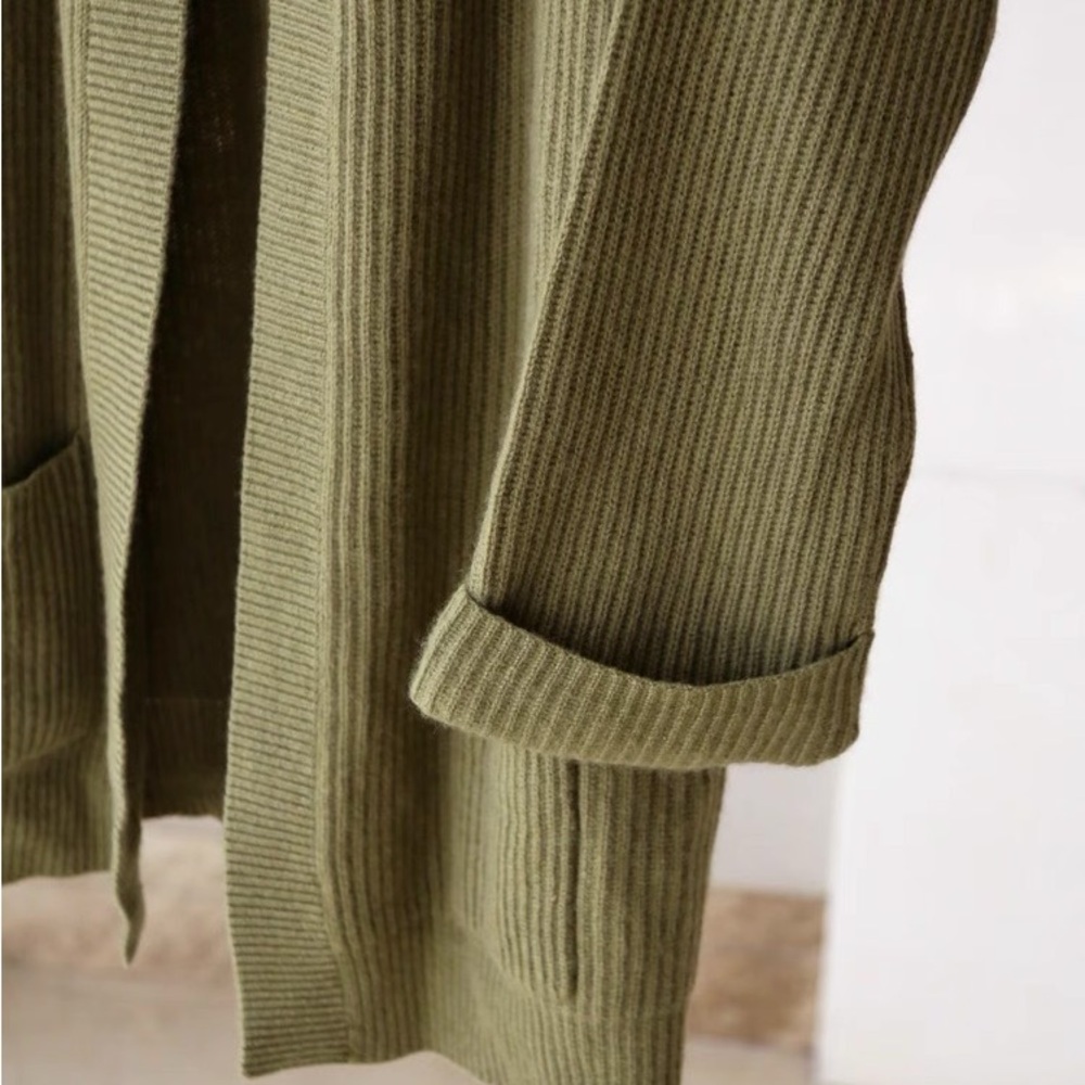 NAP Olive Green Cashmere Sweater cardigan - Picture 4 of 6